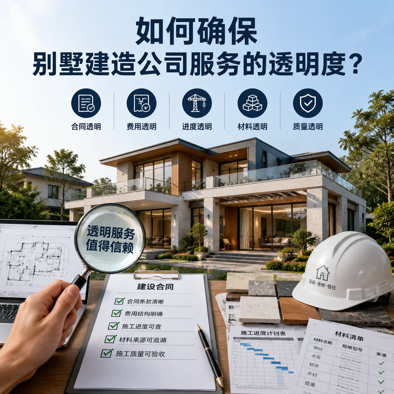 在 碧江 如何确保别墅建造公司服务的透明度？